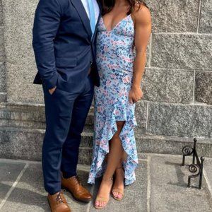 Lovers + Friends Ahmani Gown (XS) Meadow Floral Print